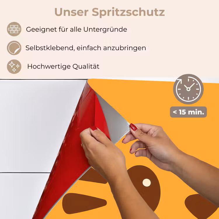 Kat - Simplistisch - Oranje - Vrolijk keuken achterwand spatscherm klein -spatscherm_DE