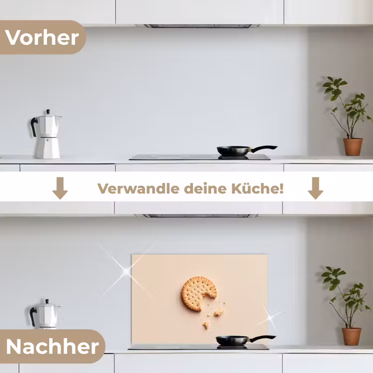 Koekje - Kruimels - beige keuken achterwand spatscherm klein -voor_na_DE