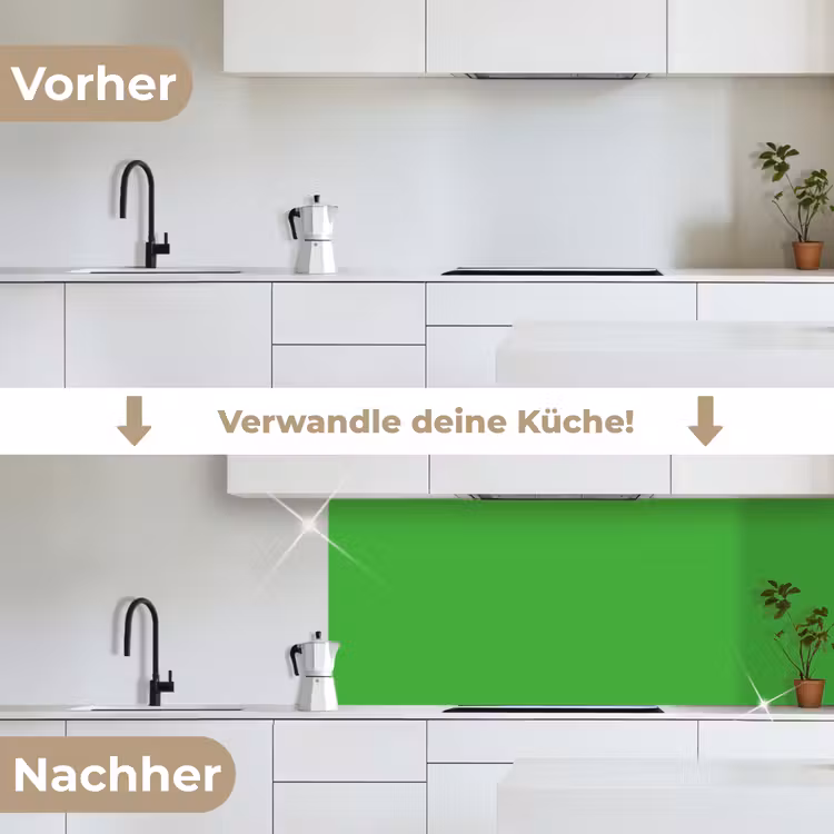 Kelly - Green - Groen keuken achterwand 2 middel 871 -voor-na_DE