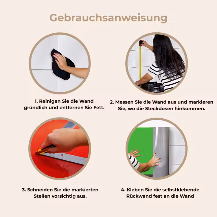 Kelly - Green - Groen keuken achterwand 2 middel 871 -gebruiksaanwijzing_DE