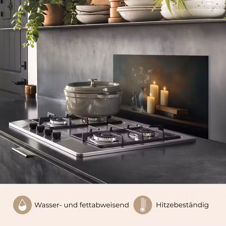 Kaarsen - Stilleven - Rustiek - Boeken keuken achterwand spatscherm klein -usp_DE
