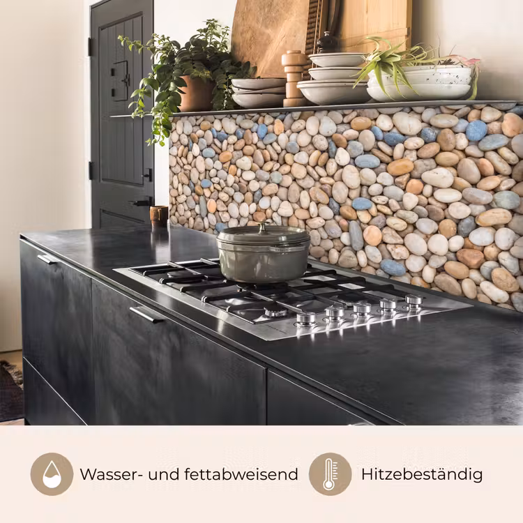 Kiezelstenen - Natuur - Textuur - Beige - Grijs keuken achterwand 2 middel -usp_DE