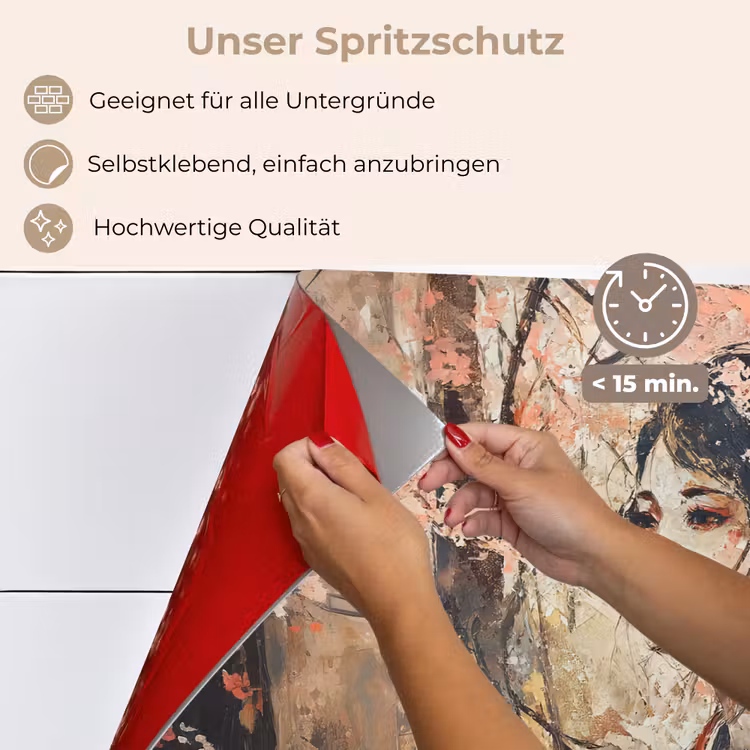 Kimono - Vrouw - kersenbomen keuken achterwand spatscherm klein -spatscherm_DE