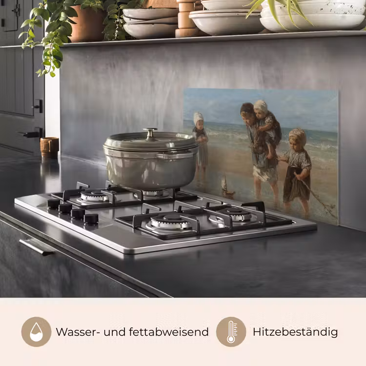 Kinderen der zee - Schilderij van Jozef Israëls keuken achterwand spatscherm klein -usp_DE