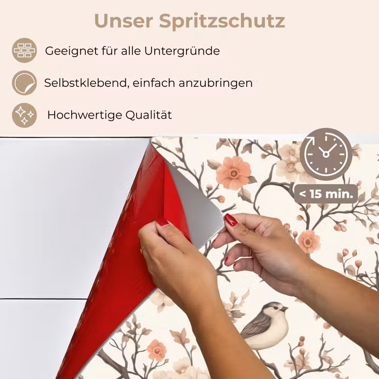 Kersenbloesem - Mus - Roze keuken achterwand spatscherm klein 900 -spatscherm_DE