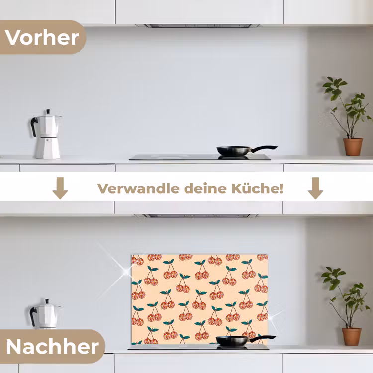 Kers - Disco - Patroon keuken achterwand spatscherm klein 900 -voor_na_DE