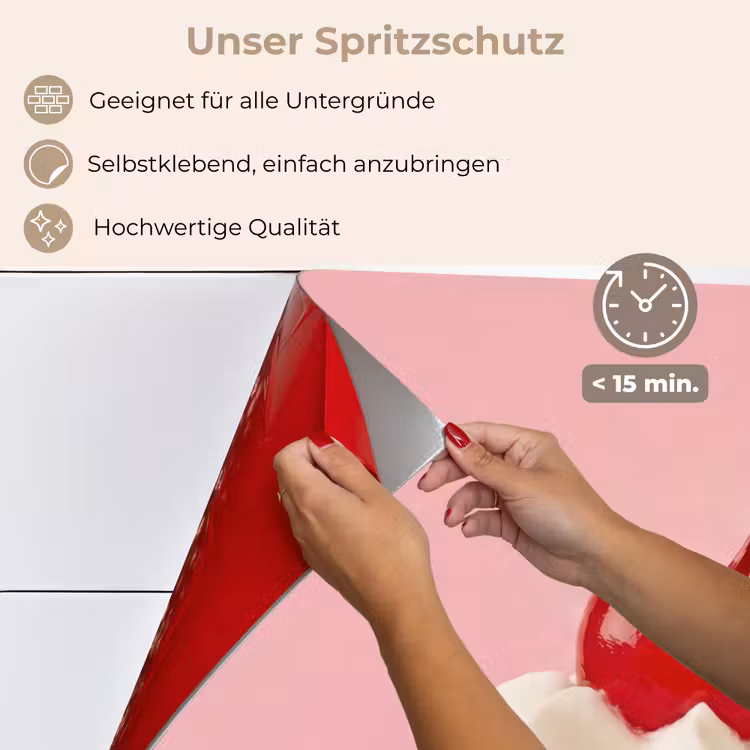 Kers - Slagroom - Roze keuken achterwand spatscherm klein -spatscherm_DE