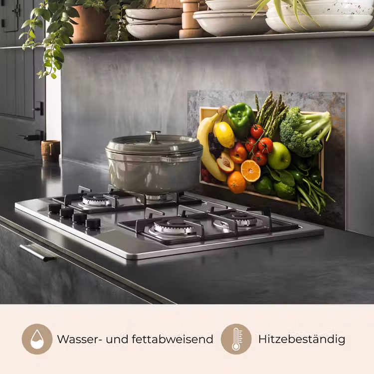 Krat - Fruit - Regenboog keuken achterwand spatscherm klein -usp_DE