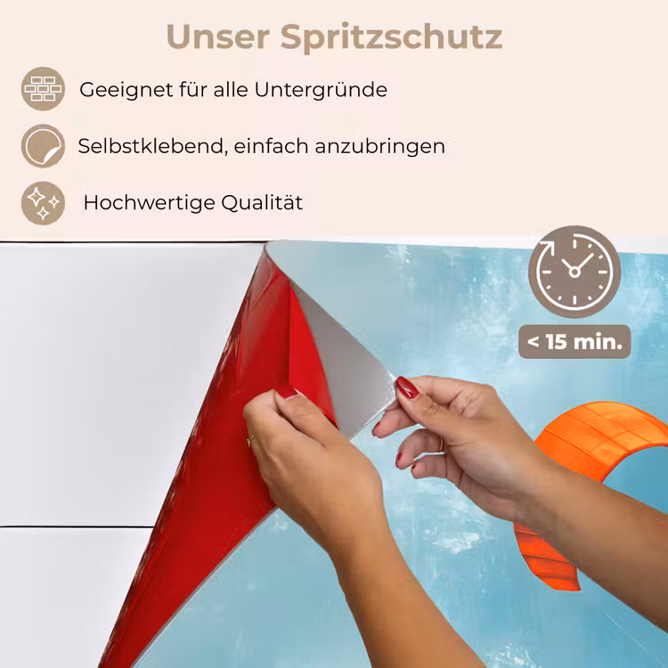 Kitesurfer - Oranje - Zee - Lucht keuken achterwand spatscherm klein -spatscherm_DE