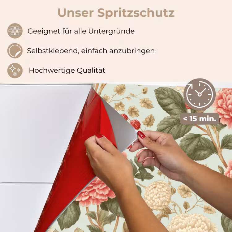 Klassiek - Botanisch - Veelkleurig keuken achterwand spatscherm klein 900 -spatscherm_DE