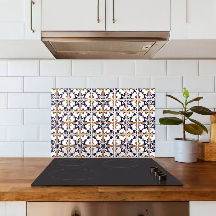 Klassiek - Patroon - Kleurrijk keuken achterwand spatscherm klein 900 -sfeer2