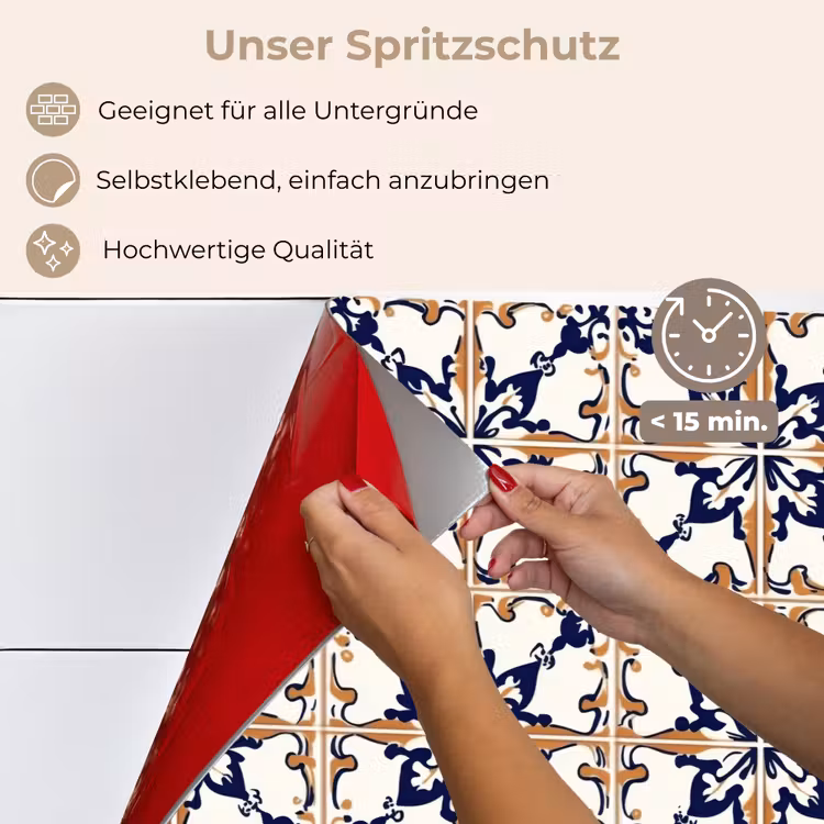 Klassiek - Patroon - Kleurrijk keuken achterwand spatscherm klein 900 -spatscherm_DE
