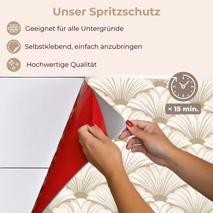 Klassiek - Art - Beige keuken achterwand spatscherm klein 900 -spatscherm_DE