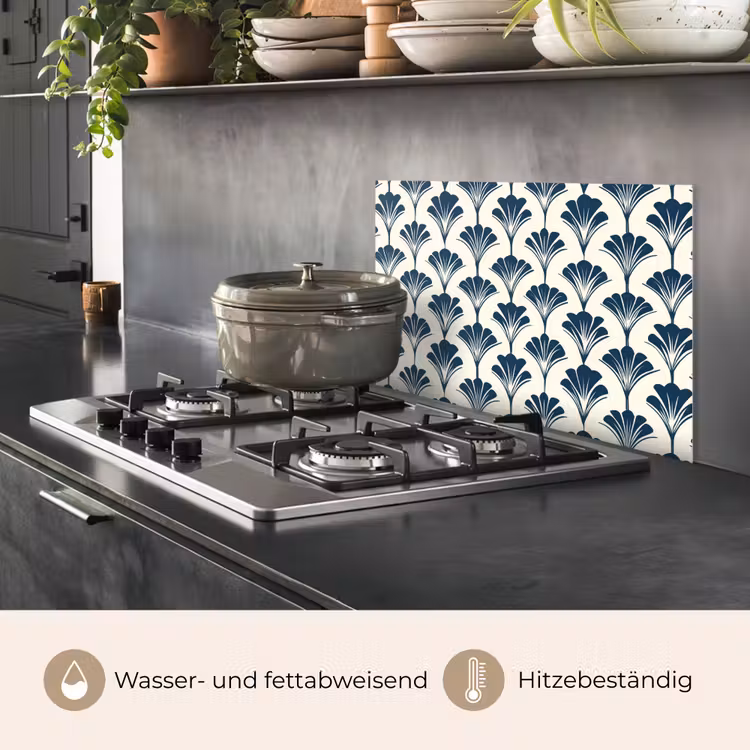 Klassiek - Motief - Blauw keuken achterwand spatscherm klein 900 -usp_DE