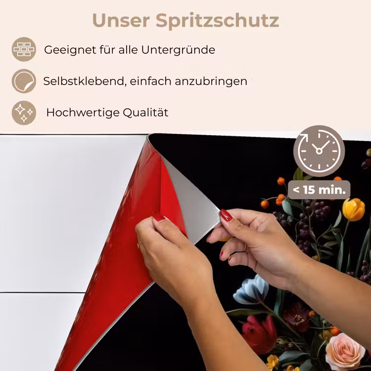 Klassiek - Vaas - Boeket - Bloemen keuken achterwand spatscherm klein -spatscherm_DE