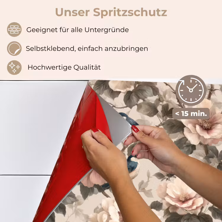 Klassiek - Vogels - Kleurrijk keuken achterwand spatscherm klein 900 -spatscherm_DE