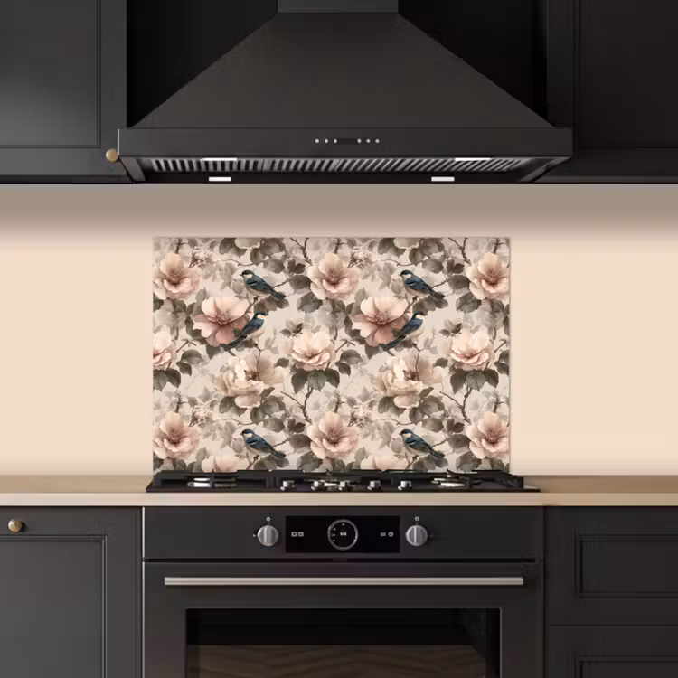 Klassiek - Vogels - Kleurrijk keuken achterwand spatscherm klein 900 -sfeer1