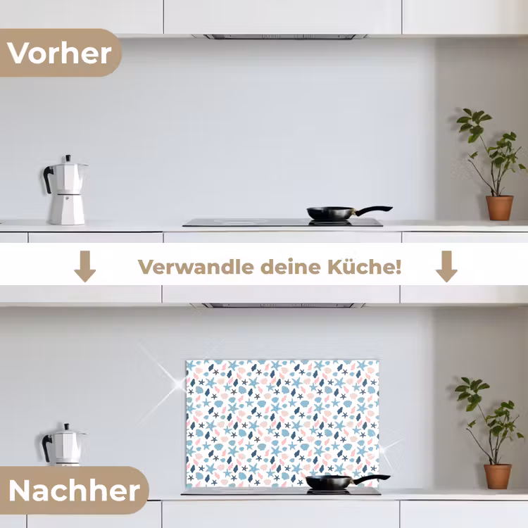 Klein - Oceaan - Rif - Multi keuken achterwand spatscherm klein 900 -voor_na_DE