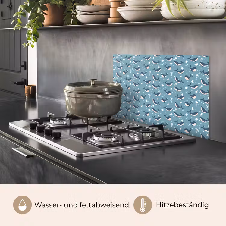 Klein - Oceaan - Walvis - Zeester keuken achterwand spatscherm klein 900 -usp_DE