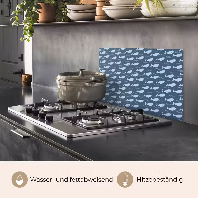 Klein - Oceaan - Golven - Blauw keuken achterwand spatscherm klein 900 -usp_DE