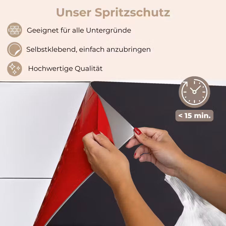 Knoflook - Zwart - Wit keuken achterwand spatscherm klein -spatscherm_DE
