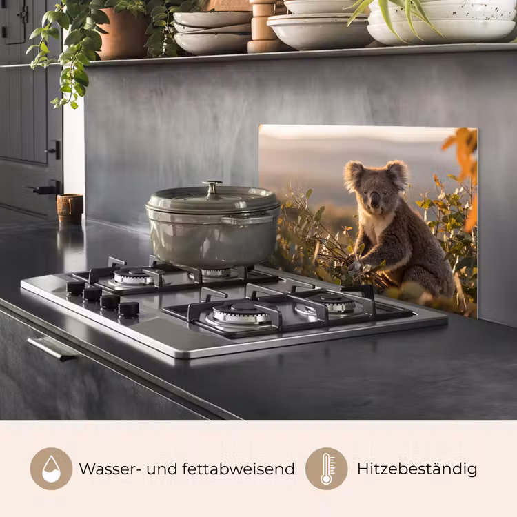 Koala - Bladeren - Ochtendlicht keuken achterwand spatscherm klein -usp_DE