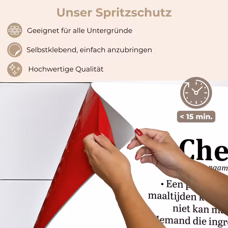 Kok - Definitie - Chef - Koken - Keuken - Spreuken - Woordenboek keuken achterwand spatscherm klein -spatscherm_DE