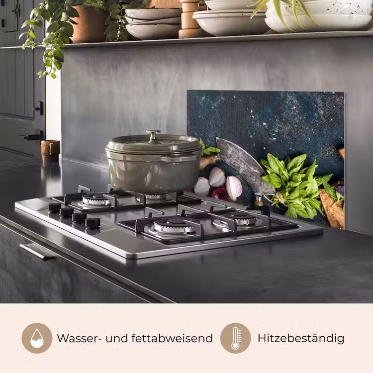 Koksmes en Verse Ingrediënten keuken achterwand spatscherm klein -usp_DE