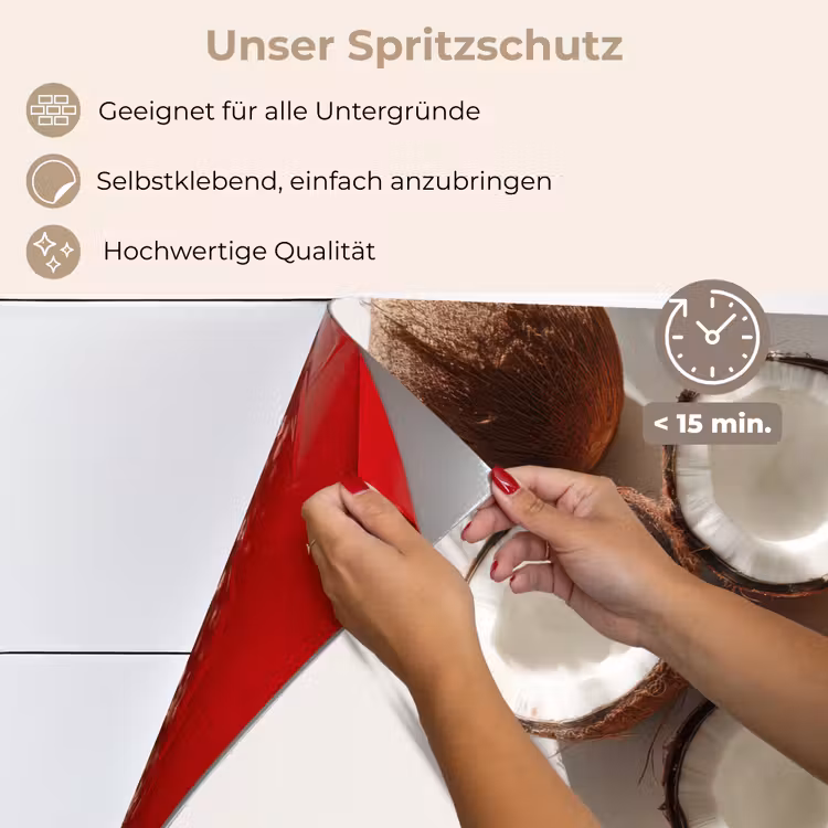 Kokosnoten - Bruin - Shaduw keuken achterwand spatscherm klein -spatscherm_DE