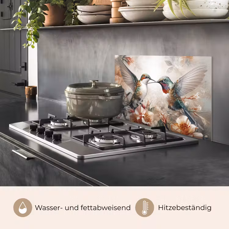 Kolibrie - Vogels - Bloemen - Natuur keuken achterwand spatscherm klein -usp_DE