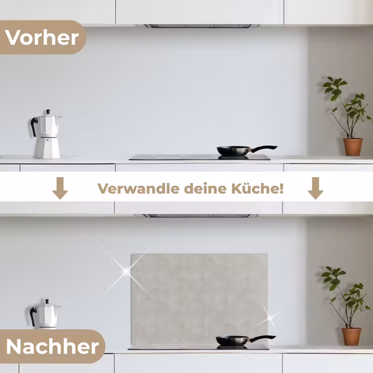 Beton - Patroon - Abstract keuken achterwand spatscherm klein 900 -voor_na_DE