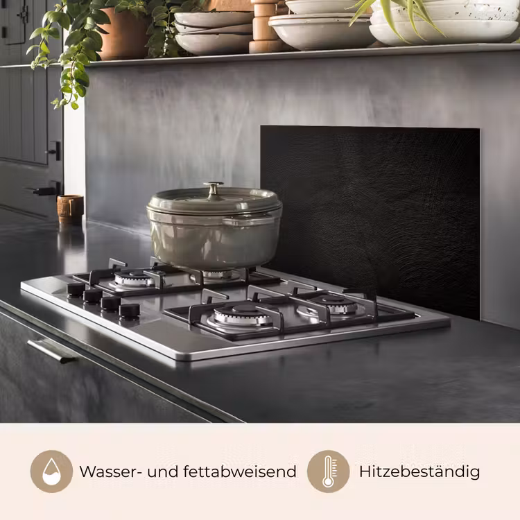 Beton print - Industrieel - Zwart keuken achterwand spatscherm klein -usp_DE