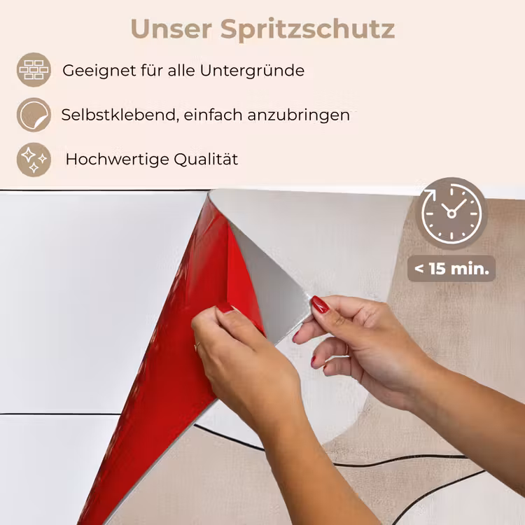Contourlijnen - Abstracte landschap keuken achterwand spatscherm klein -spatscherm_DE