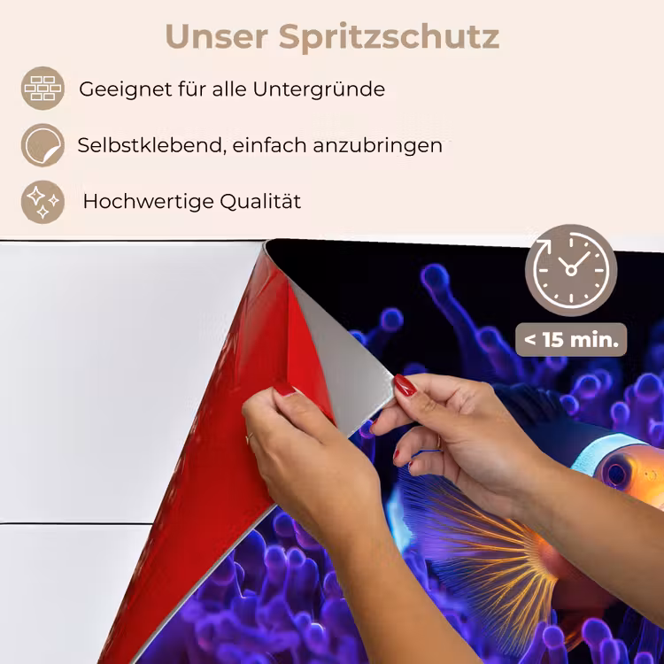 Koraal - Vis - Oranje - Zee keuken achterwand spatscherm klein -spatscherm_DE