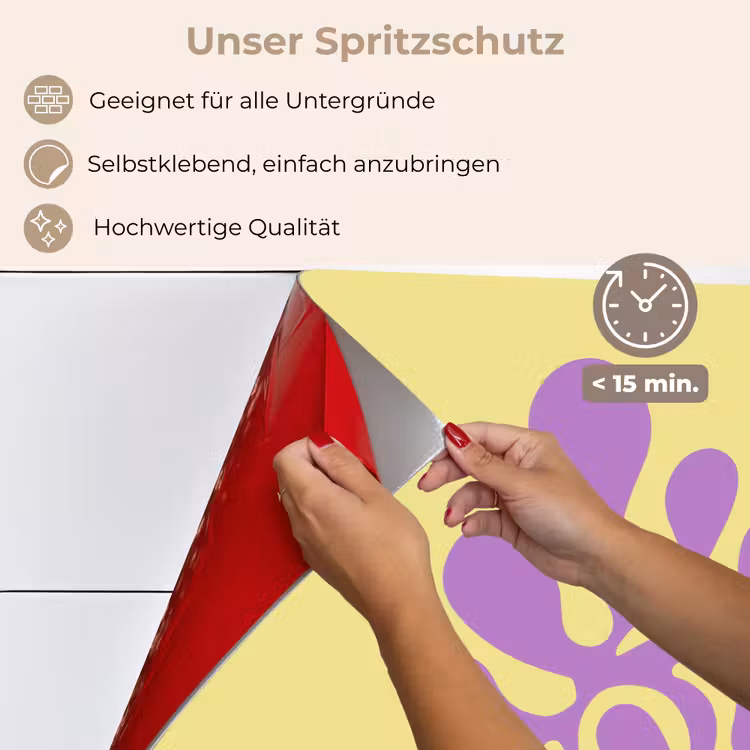 Koraal - Cirkel - Abstract - Geel keuken achterwand spatscherm klein -spatscherm_DE
