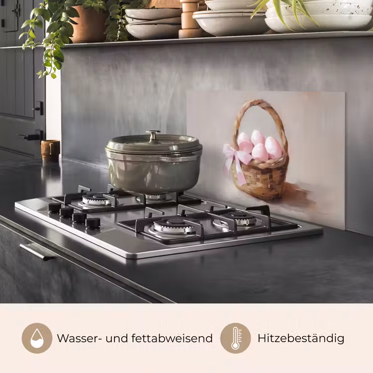 Mand - Eieren - Roze keuken achterwand spatscherm klein -usp_DE