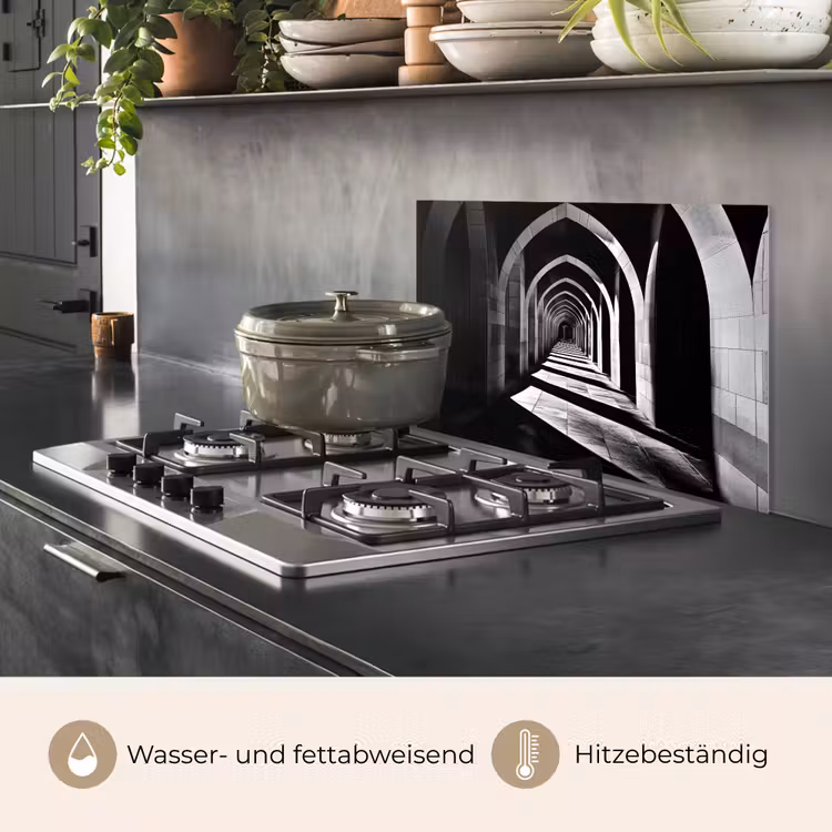 Gang - Bogen - Schaduw - Diepte keuken achterwand spatscherm klein -usp_DE