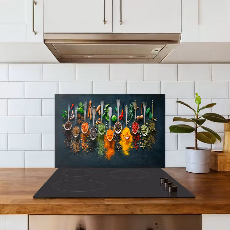 Kruiden - Specerijen - Lepels keuken achterwand spatscherm klein -sfeer2