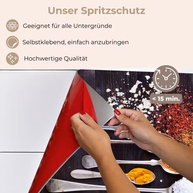Kruiden - Lepels - Specerijen - Industrieel keuken achterwand spatscherm klein -spatscherm_DE