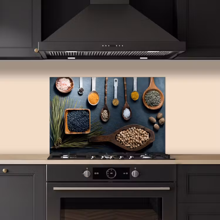 Kruiden - Lepels - Specerijen - Keuken keuken achterwand spatscherm klein -sfeer1