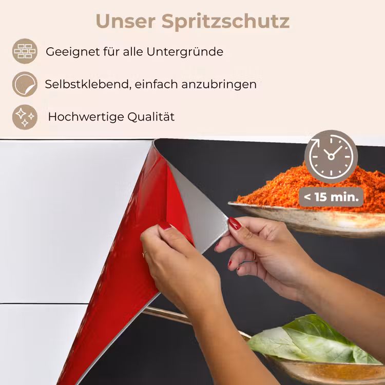 Kruiden - Lepel - Specerijen - Zwart - Italiaans keuken achterwand spatscherm klein -spatscherm_DE