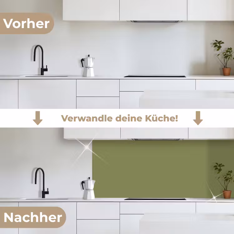 Herbal - Matcha - Groen keuken achterwand 2 middel 871 -voor-na_DE