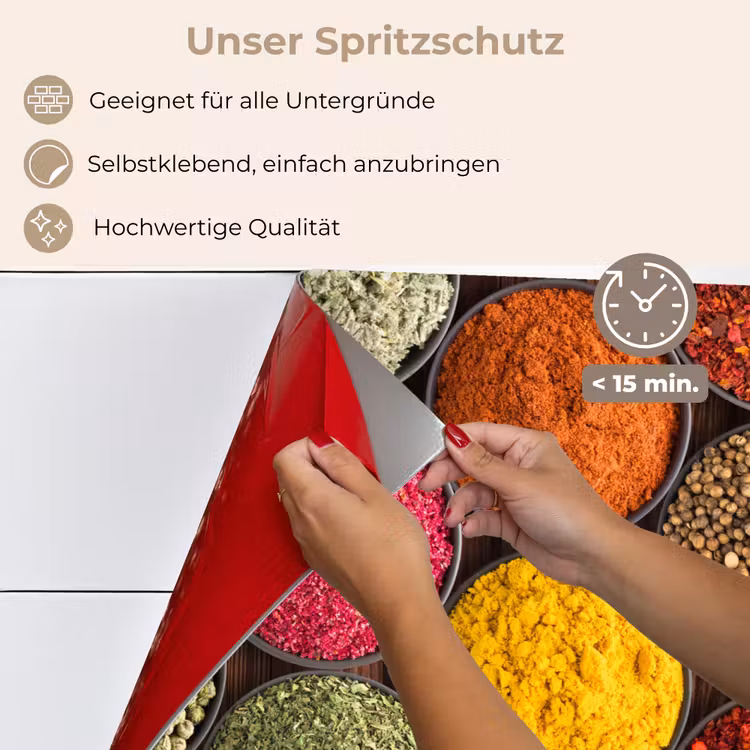 Kruiden - Schaaltjes - Kleurrijk - Textuur keuken achterwand spatscherm klein -spatscherm_DE