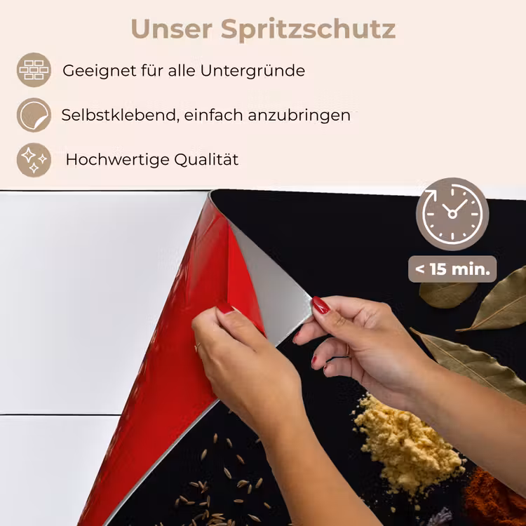 Kruiden - Zwart - Specerijen - Keuken - Koken keuken achterwand spatscherm klein -spatscherm_DE