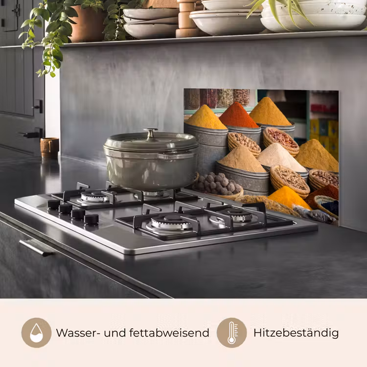 Kruiden - Ton - Specerijen - Geel - Bruin keuken achterwand spatscherm klein -usp_DE