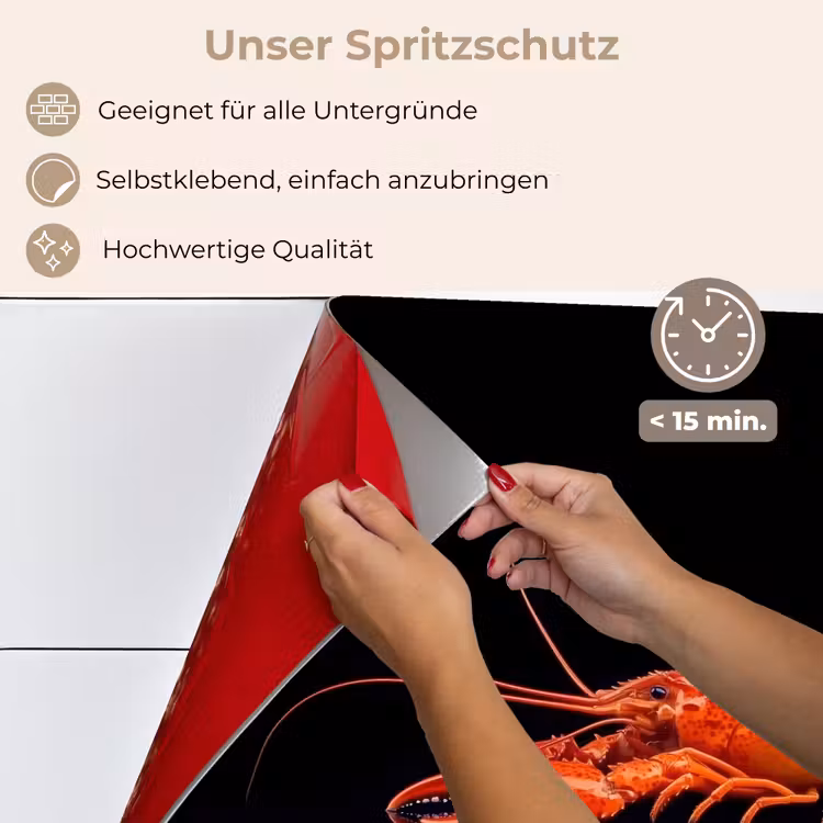 Kreeft - Oranje - Zwart - Opvallend keuken achterwand spatscherm klein -spatscherm_DE