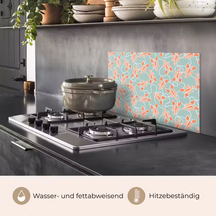 Zee - Kreeft - Groen - Oranje keuken achterwand spatscherm klein 900 -usp_DE