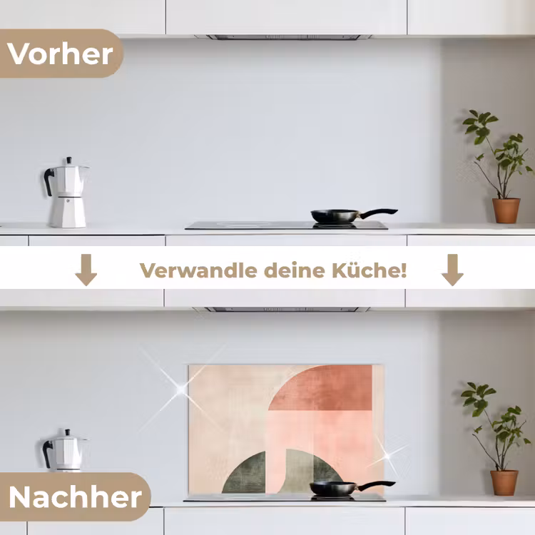 Cirkel - Abstract - Roze keuken achterwand spatscherm klein -voor_na_DE