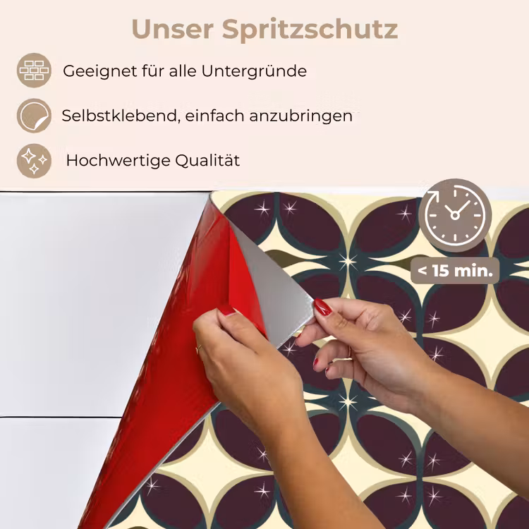 Cirkel - Retro - Kleurrijk keuken achterwand spatscherm klein 900 -spatscherm_DE
