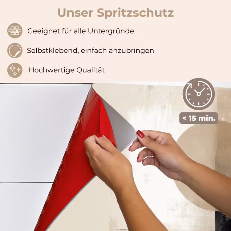 Cirkel - Compositie - Diepte - Beige keuken achterwand spatscherm klein -spatscherm_DE